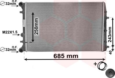 Van Wezel 76002008 - Radiators, Motora dzesēšanas sistēma adetalas.lv