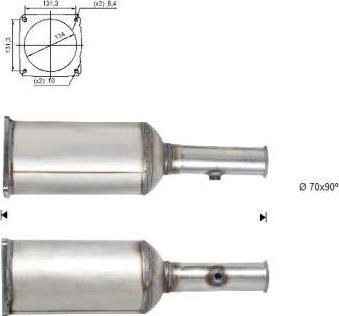 VEGAZ PGK-831SIC - Nosēdumu / Daļiņu filtrs, Izplūdes gāzu sistēma adetalas.lv