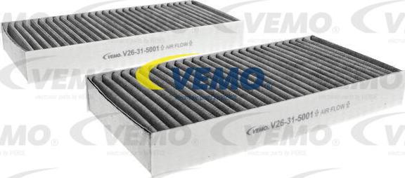 Vemo V26-31-5001 - Filtrs, Salona telpas gaiss adetalas.lv