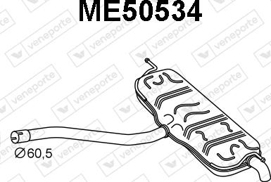 Veneporte ME50534 - Izplūdes gāzu trokšņa slāpētājs (pēdējais) adetalas.lv