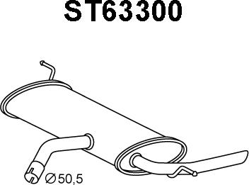 Veneporte ST63300 - Izplūdes gāzu trokšņa slāpētājs (pēdējais) adetalas.lv