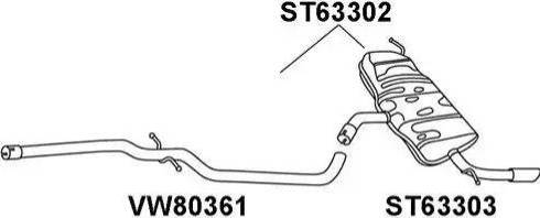 Veneporte ST63303 - Izplūdes gāzu trokšņa slāpētājs (pēdējais) adetalas.lv