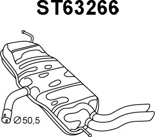 Veneporte ST63266 - Izplūdes gāzu trokšņa slāpētājs (pēdējais) adetalas.lv