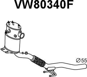 Veneporte VW80340F - Nosēdumu / Daļiņu filtrs, Izplūdes gāzu sistēma adetalas.lv