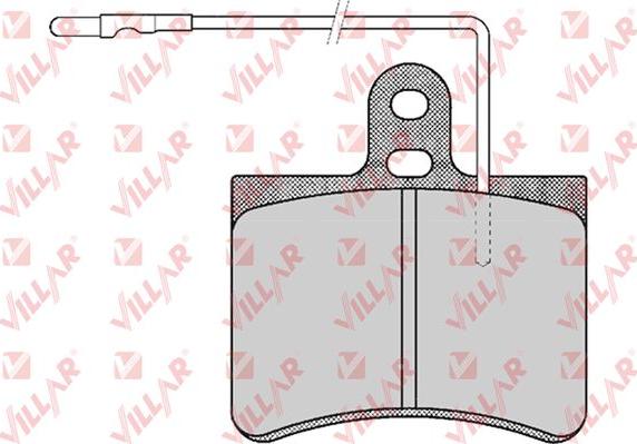Villar 626.0443 - Bremžu uzliku kompl., Disku bremzes adetalas.lv