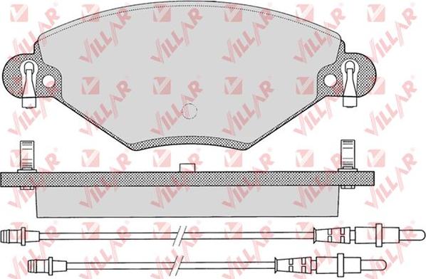 Villar 626.0793 - Bremžu uzliku kompl., Disku bremzes adetalas.lv