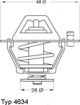 WAHLER 4634.76 - Termostats, Dzesēšanas šķidrums adetalas.lv