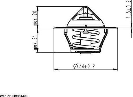 WAHLER 410488.88D - Termostats, Dzesēšanas šķidrums adetalas.lv