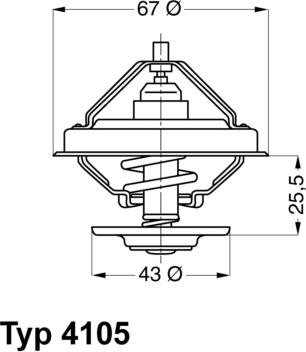 WAHLER 4105.71D - Termostats, Dzesēšanas šķidrums adetalas.lv