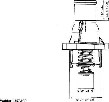 WAHLER 4357.92D - Termostats, Dzesēšanas šķidrums adetalas.lv