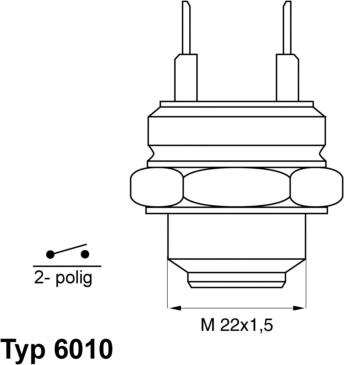 WAHLER 6010.92D - Termoslēdzis, Radiatora ventilators adetalas.lv