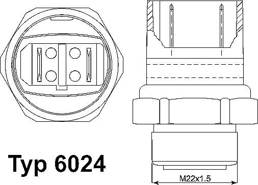 WAHLER 6024.95D - Termoslēdzis, Radiatora ventilators adetalas.lv