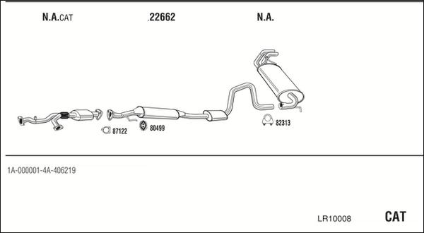 Walker LR10008 - Izplūdes gāzu sistēma adetalas.lv