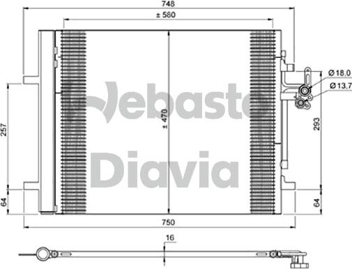 Webasto 82D0225710A - Kondensators, Gaisa kond. sistēma adetalas.lv