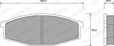 Ween 151-1416 - Bremžu uzliku kompl., Disku bremzes adetalas.lv