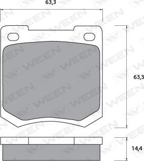 Ween 151-1079 - Bremžu uzliku kompl., Disku bremzes adetalas.lv