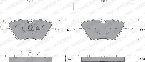 Ween 151-1267 - Bremžu uzliku kompl., Disku bremzes adetalas.lv