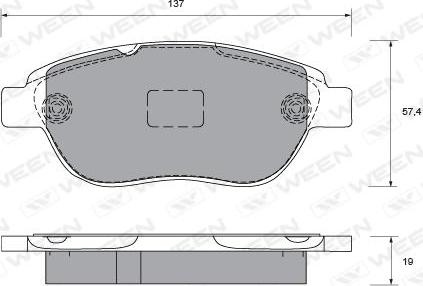 Brake Engineering PA1906 - Bremžu uzliku kompl., Disku bremzes adetalas.lv