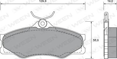 Ween 151-2399 - Bremžu uzliku kompl., Disku bremzes adetalas.lv