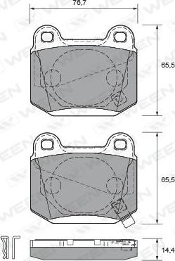 DJ Parts BP1527 - Bremžu uzliku kompl., Disku bremzes adetalas.lv