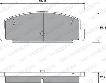 Ween 151-2281 - Bremžu uzliku kompl., Disku bremzes adetalas.lv