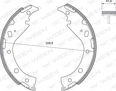 Ween 152-0004 - Bremžu loku komplekts adetalas.lv