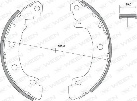 Ween 152-2406 - Bremžu loku komplekts adetalas.lv