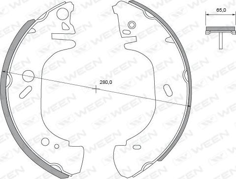 Ween 152-2413 - Bremžu loku komplekts adetalas.lv