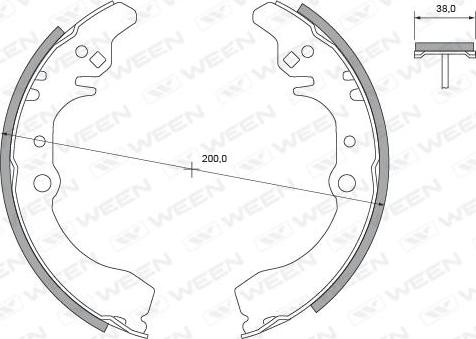 Ween 152-2421 - Bremžu loku komplekts adetalas.lv