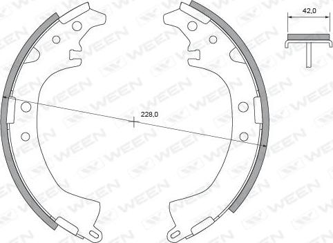 Ween 152-2423 - Bremžu loku komplekts adetalas.lv