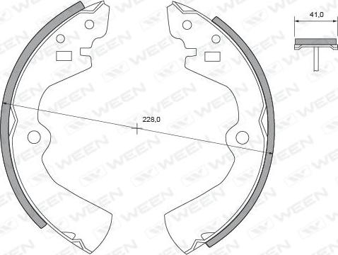 Ween 152-2052 - Bremžu loku komplekts adetalas.lv