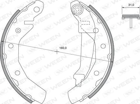 Ween 152-2026 - Bremžu loku komplekts adetalas.lv