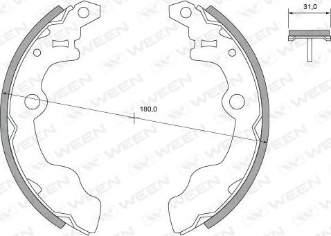 Ween 152-2111 - Bremžu loku komplekts adetalas.lv