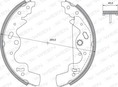 Ween 152-2133 - Bremžu loku komplekts adetalas.lv