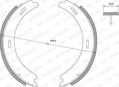 Ween 152-2137 - Bremžu loku kompl., Stāvbremze adetalas.lv