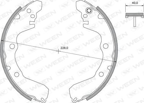 Ween 152-2392 - Bremžu loku komplekts adetalas.lv