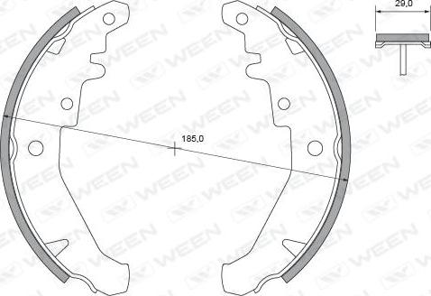 Ween 152-2347 - Bremžu loku komplekts adetalas.lv