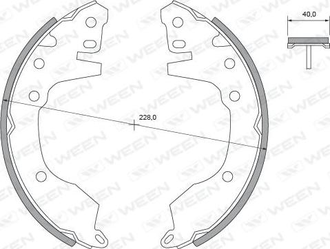 Ween 152-2365 - Bremžu loku komplekts adetalas.lv