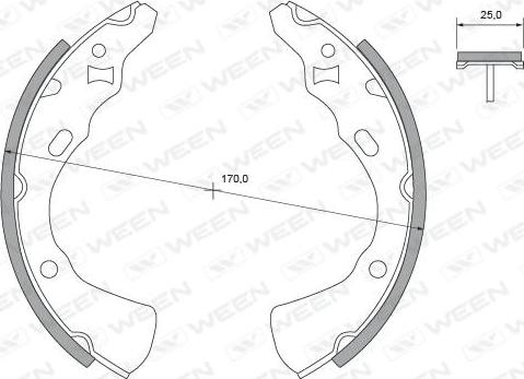 Ween 152-2367 - Bremžu loku komplekts adetalas.lv