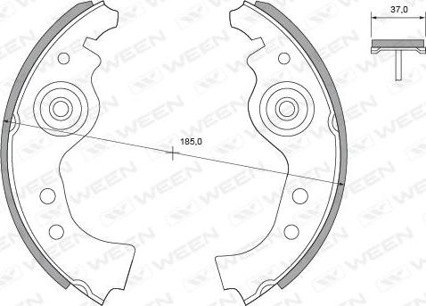 Ween 152-2309 - Bremžu loku komplekts adetalas.lv