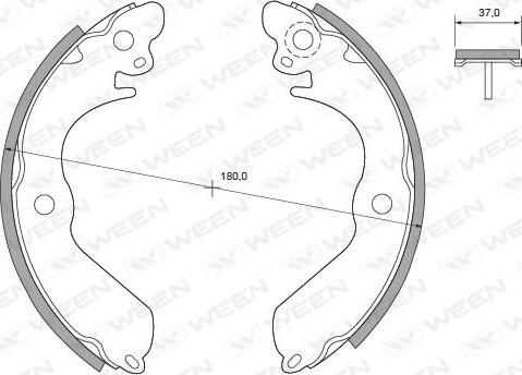 Ween 152-2380 - Bremžu loku komplekts adetalas.lv