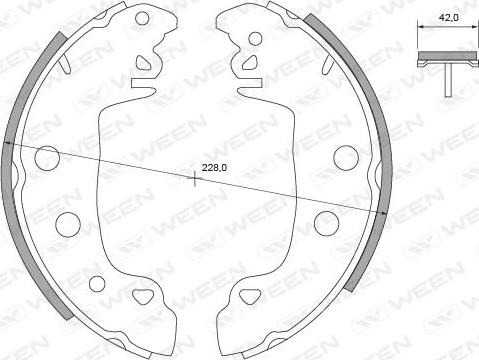 Ween 152-2339 - Bremžu loku komplekts adetalas.lv