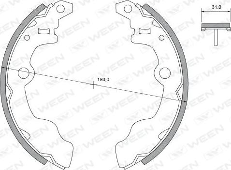 Ween 152-2336 - Bremžu loku komplekts adetalas.lv