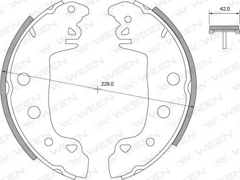 Ween 152-2338 - Bremžu loku komplekts adetalas.lv