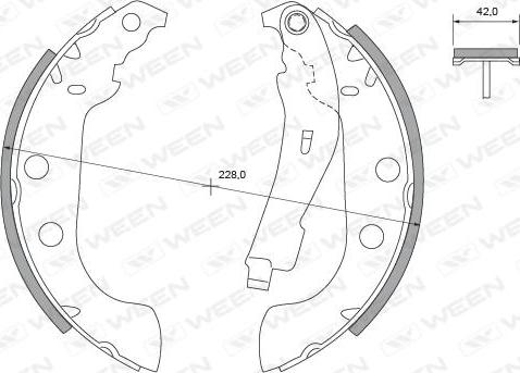 Ween 152-2324 - Bremžu loku komplekts adetalas.lv