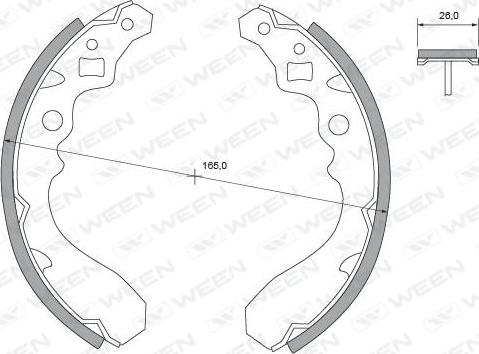 Ween 152-2328 - Bremžu loku komplekts adetalas.lv