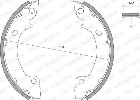 Ween 152-2379 - Bremžu loku komplekts adetalas.lv