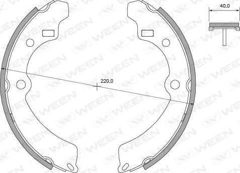 Ween 152-2375 - Bremžu loku komplekts adetalas.lv