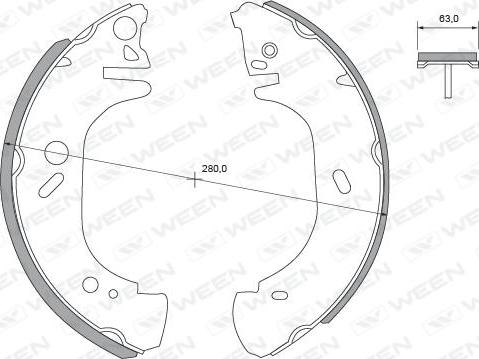 Ween 152-2370 - Bremžu loku komplekts adetalas.lv