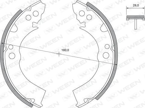 Ween 152-2268 - Bremžu loku komplekts adetalas.lv